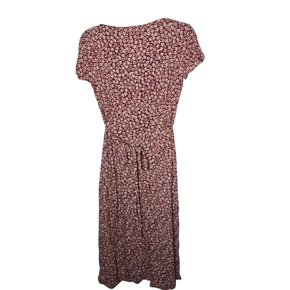 Vintage Ann Taylor Loft Floral Button Midi Dress 4‎ Cottage 90s Romantic Boho - Picture 2 of 11